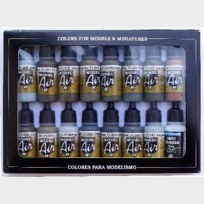 Vallejo - Model Air Akrylmaling St Til Airbrush - 16 Stk