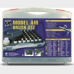 Model Airbrush Set, Camouflage (29) + Airbrush - 71173