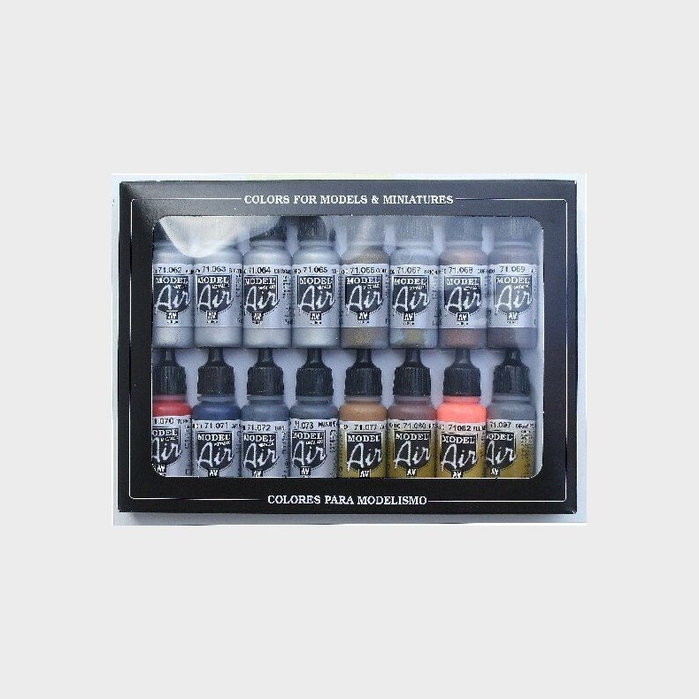 Vallejo - Model Air Maling St - Metallic - 16x17 Ml