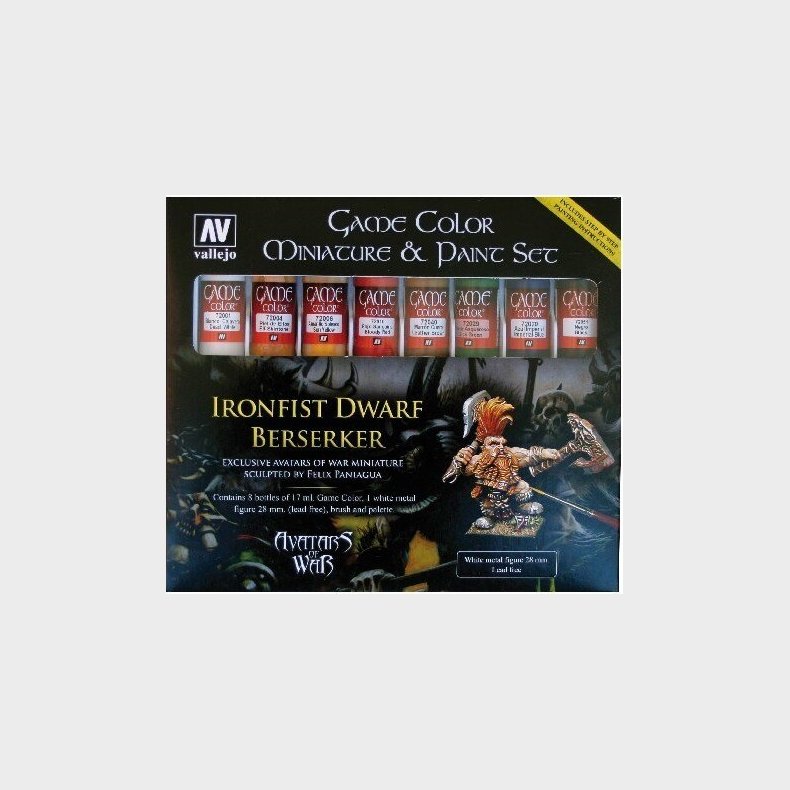 Vallejo - Game Color Maling St - Ironfist Dwarf Beserker - 8x17 Ml