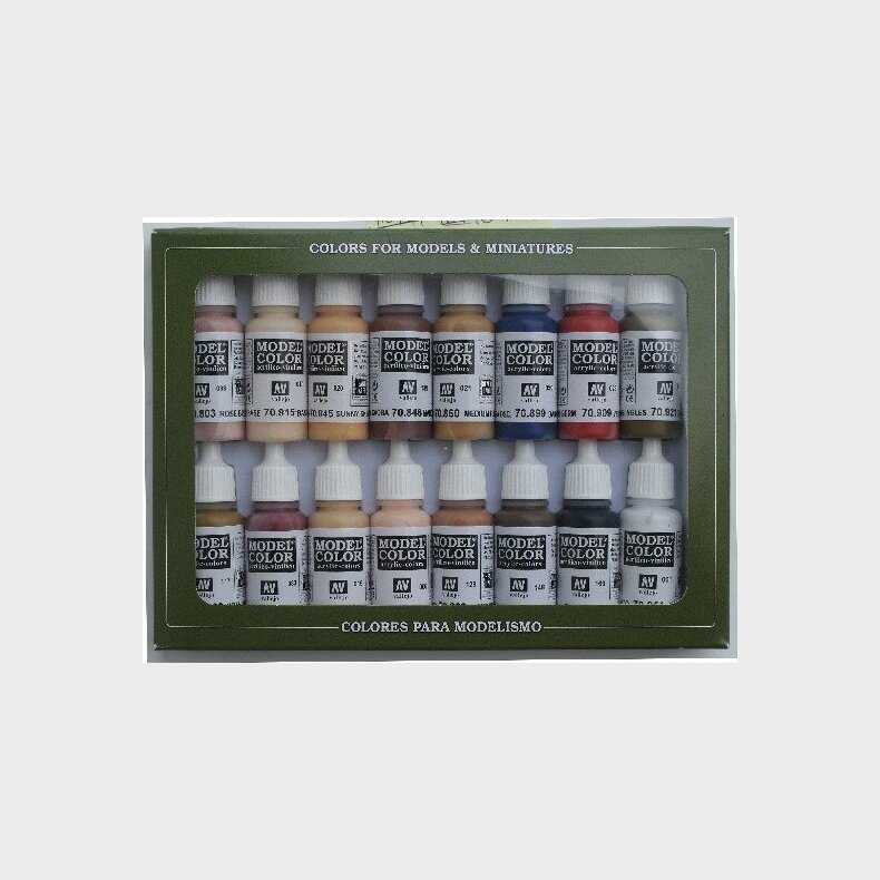 Vallejo - Model Miniature Color Set - Face Skin Colors 16x17 Ml - 70125