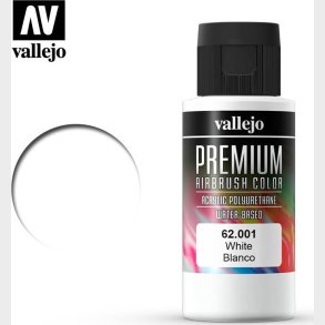 Vallejo - Premium Airbrush Maling - White 60 Ml