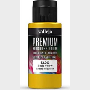 Vallejo - Premium Airbrush Maling - Basic Yellow 60 Ml