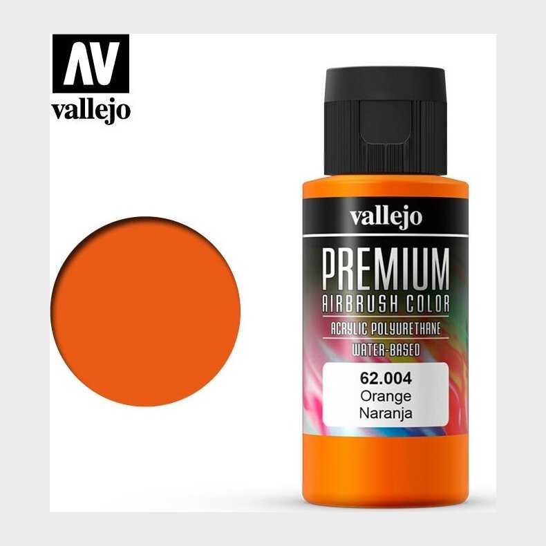 Vallejo - Premium Airbrush Maling - Orange 60 Ml