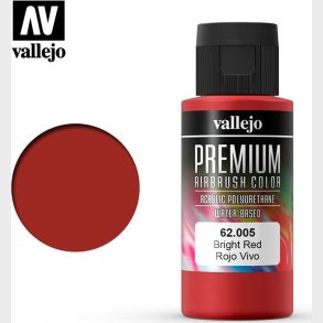 Vallejo - Premium Airbrush Maling - Bright Red 60 Ml
