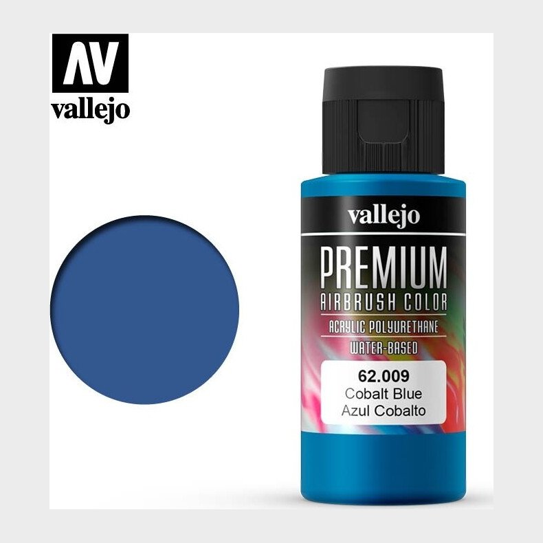 Vallejo - Premium Airbrush Maling - Cobalt Blue 60 Ml