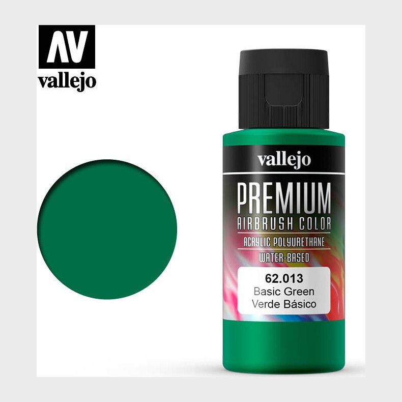 Vallejo - Premium Airbrush Maling - Basic Green 60 Ml