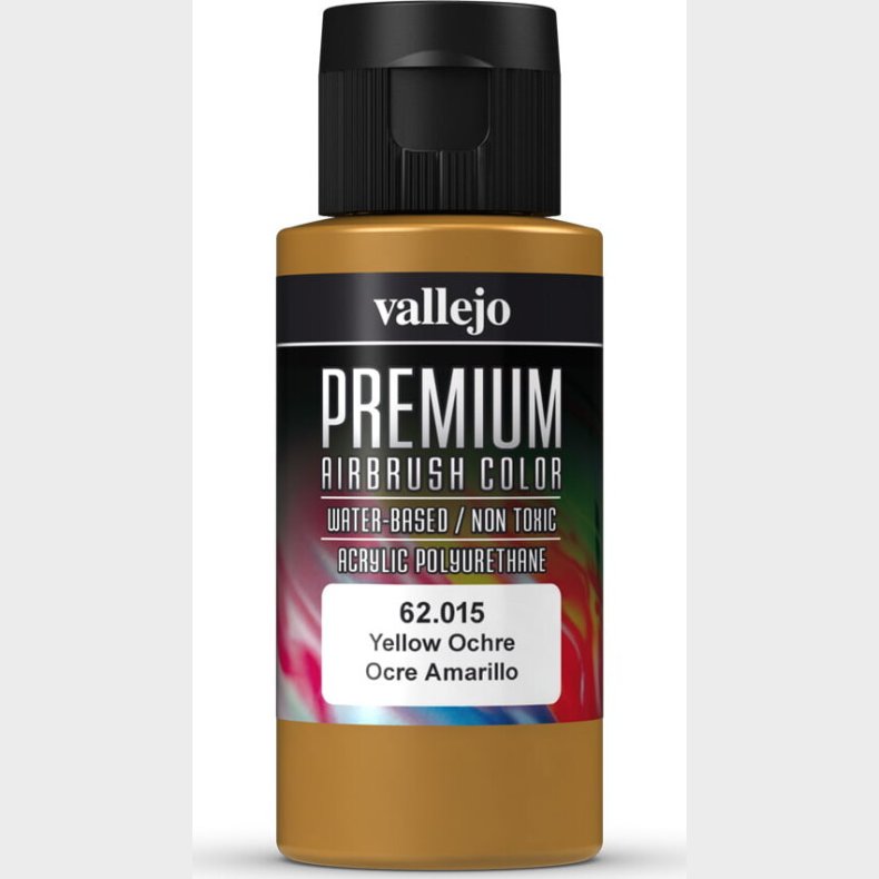 Vallejo - Premium Airbrush Maling - Yellow Ochre 60 Ml