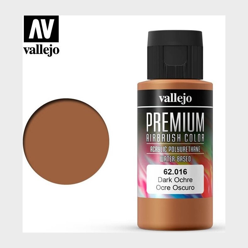 Vallejo - Premium Airbrush Maling - Dark Ochre 60 Ml