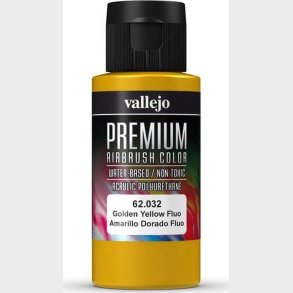 Vallejo - Premium Airbrush Maling - Gondel Yellow Fluo 60 Ml