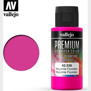 Vallejo - Premium Airbrush Maling - Magenta Fluorescent 60 Ml