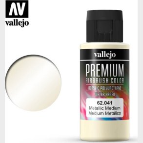 Vallejo - Premium Airbrush Maling - Metallic Medium 60 Ml