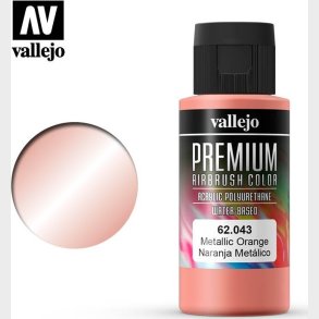 Vallejo - Premium Airbrush Maling - Metallic Orange 60 Ml