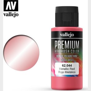 Vallejo - Premium Airbrush Maling - Metallic Red 60 Ml