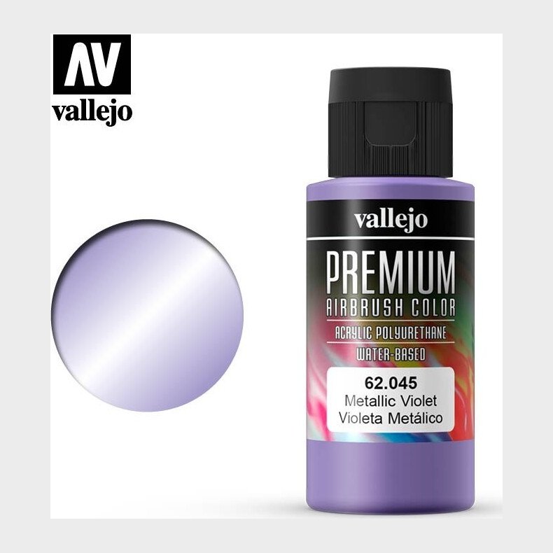 Vallejo - Premium Airbrush Maling - Metallic Violet 60 Ml