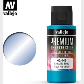 Vallejo - Premium Airbrush Maling - Metallic Blue 60 Ml