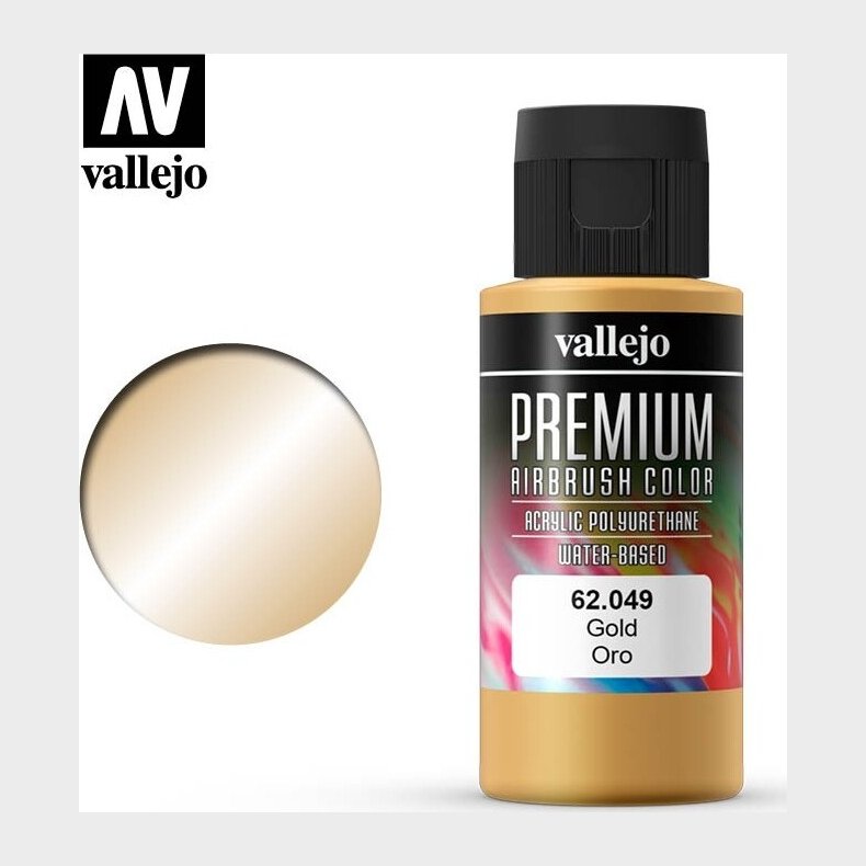 Vallejo - Premium Airbrush Maling - Guld 60 Ml