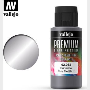Vallejo - Premium Airbrush Maling - Gunmetal 60 Ml