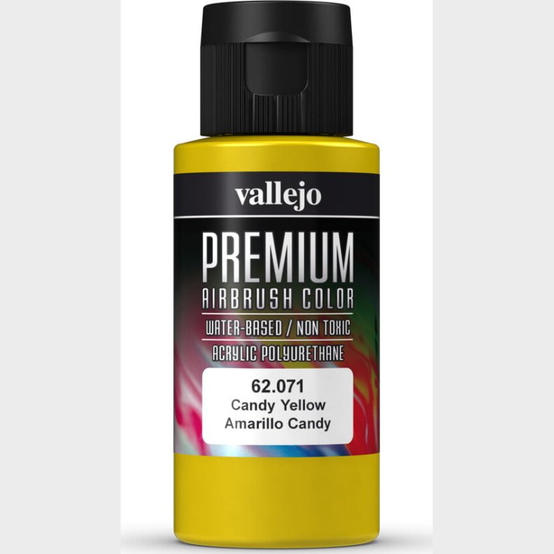 Vallejo - Premium Airbrush Maling - Candy Yellow 60 Ml