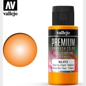 Vallejo - Premium Airbrush Maling - Candy Dark Yellow 60 Ml