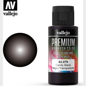 Vallejo - Premium Airbrush Maling - Candy Black 60 Ml