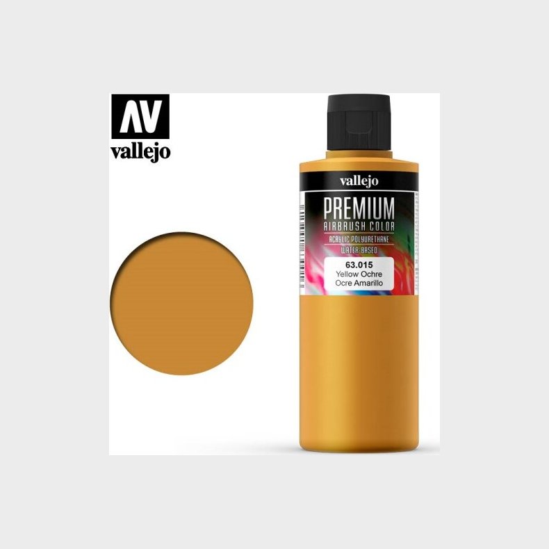Vallejo - Premium Airbrush Maling - Yellow Ochre 200 Ml