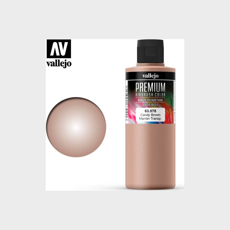 Vallejo - Premium Airbrush Maling - Candy Brown 200 Ml