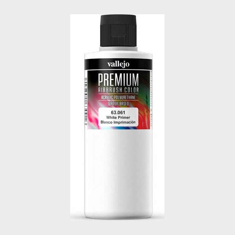 Vallejo - Premium Airbrush Primer - White 200 Ml