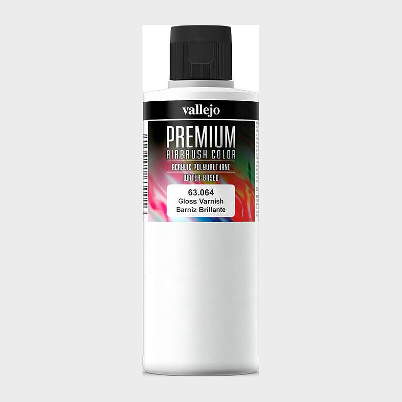 Vallejo - Premium Airbrush Gloss Varnish - Blank Lak 200 Ml
