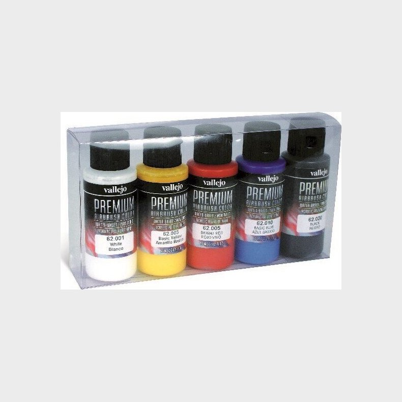 Vallejo - Premium Airbrush Maling St - Opaque Colors - 5x60 Ml