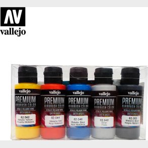 Vallejo - Premium Airbrush Maling St - Metallics - 5x60 Ml