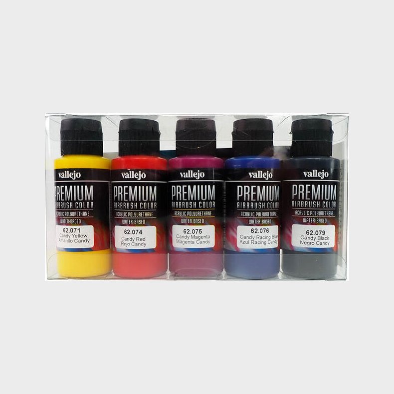 Vallejo - Premium Airbrush Maling St - Candy - 5x60 Ml