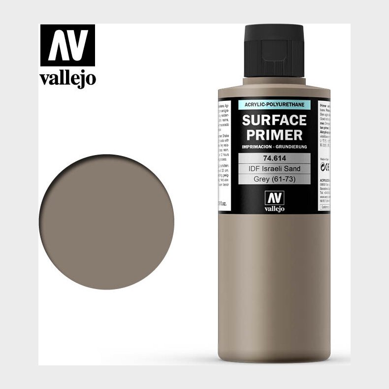 Vallejo - Surface Primer - Idf Israeli Sand Grey 200 Ml