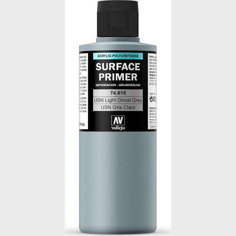 Vallejo - Surface Primer - Usn Light Ghost Grey 200 Ml