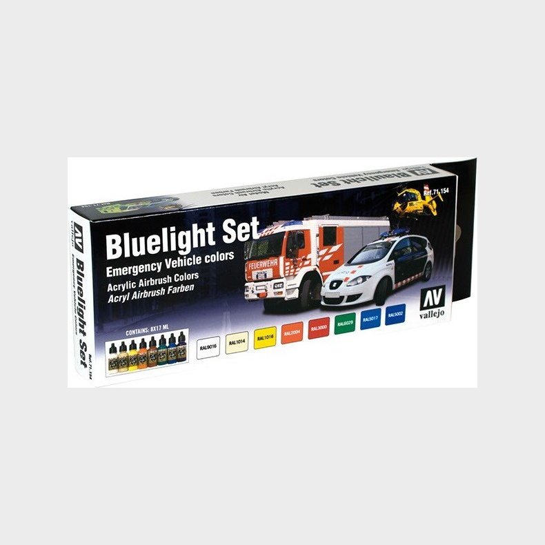 Vallejo Maling St - Redningskretjer - Bluelight - 8x17 Ml