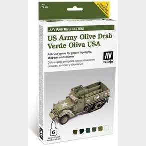 Vallejo - Model Air Maling St - Us Army Olive Drab Verde - 6x8 Ml