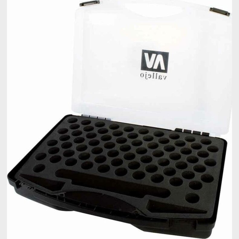 Vallejo - Plastik Kuffert Til 80x17 Ml Flasker Maling - 70098