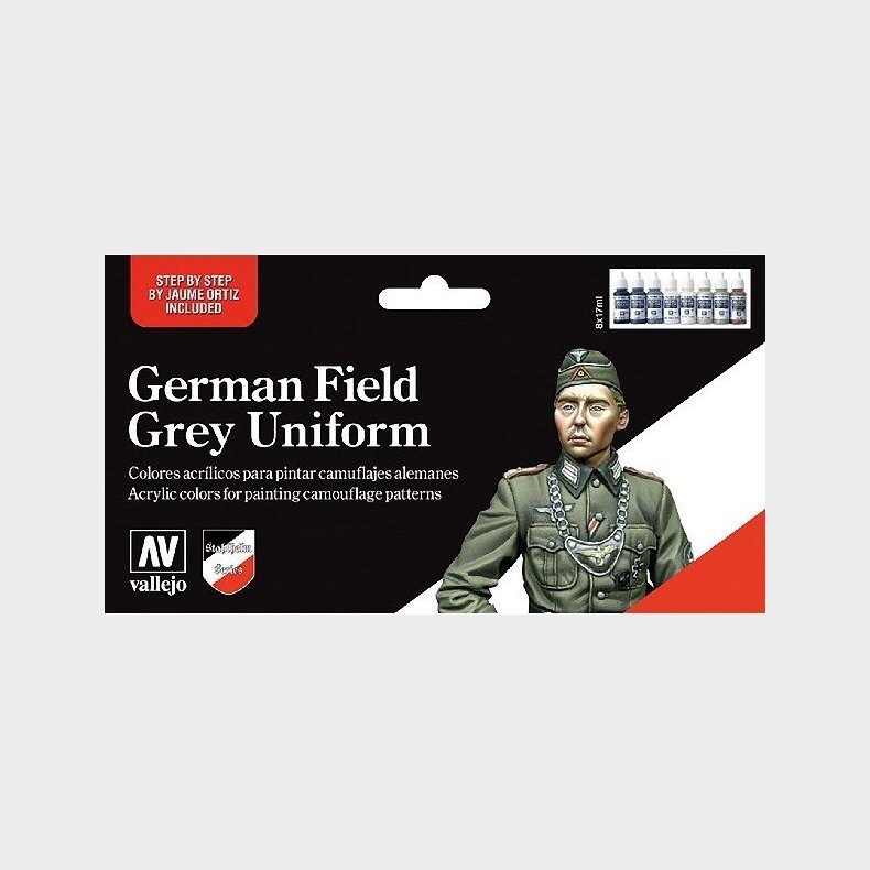Vallejo - German Field Grey Uniform - Acrylic 8 Color Set - 70181