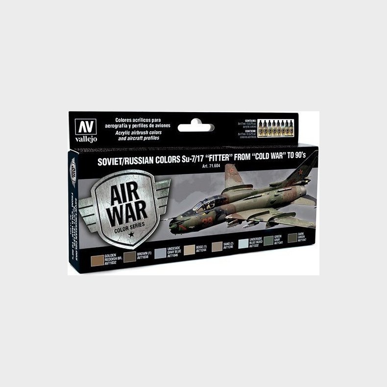 Vallejo - Air War Maling St - Soviet &amp; Russian Colors - 8x17 Ml