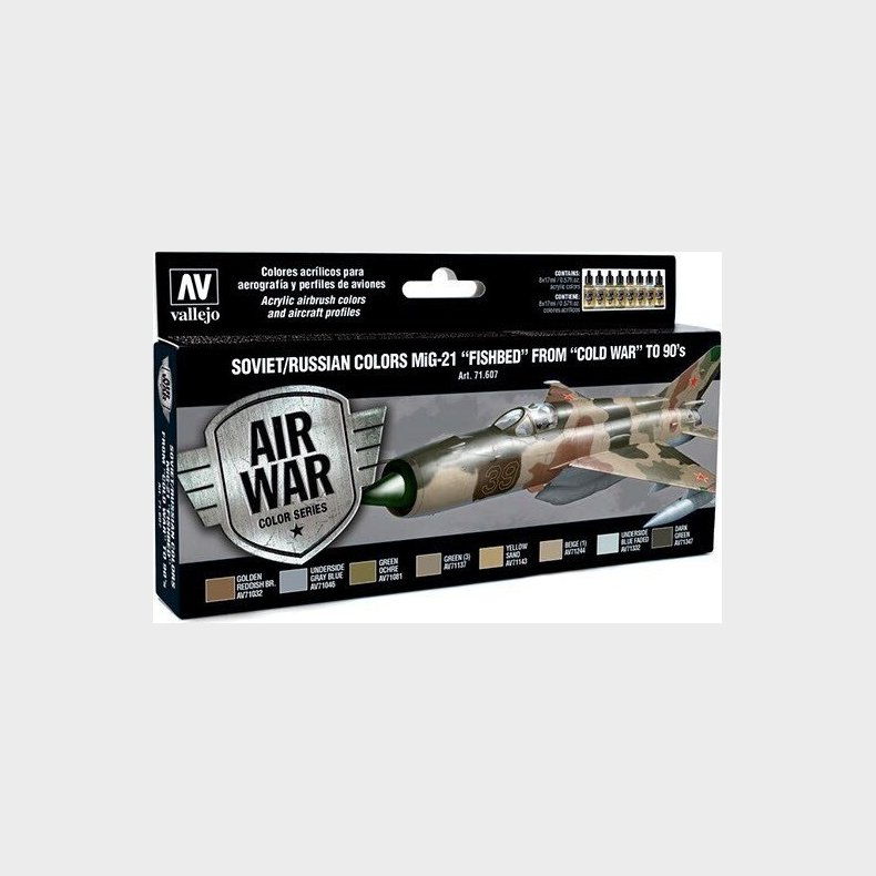 Vallejo - Model Air Maling St - Soviet &amp; Russian Mig-21 - 8x17 Ml