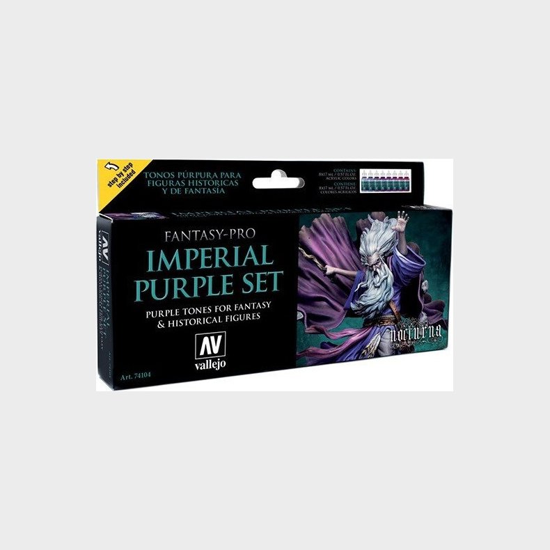 Vallejo - Fantasy-pro Imperial Purple Set 8x17ml - 74104