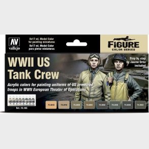 Vallejo - Model Color Maling St - Wwii Us Tank Crew - 8x17 Ml