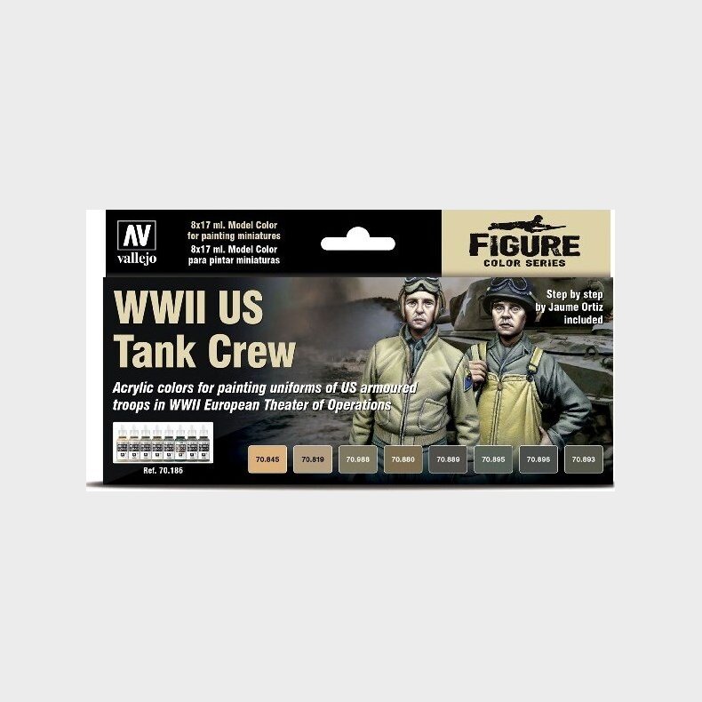 Vallejo - Model Color Maling St - Wwii Us Tank Crew - 8x17 Ml