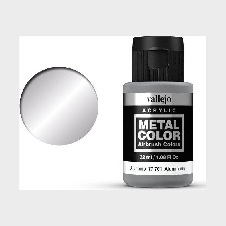 Vallejo - Metal Color Airbrush Maling - Aluminium 32 Ml