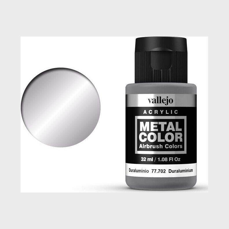 Vallejo - Metal Color Airbrush Maling - Duraluminium 32 Ml