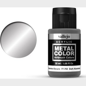 Vallejo - Metal Color Airbrush Maling - Dark Aluminium 32 Ml