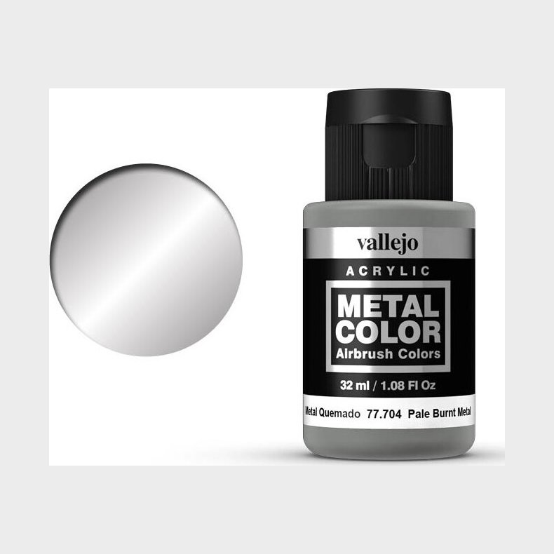 Vallejo - Metal Color Airbrush Maling - Pale Burnt Metal 32 Ml