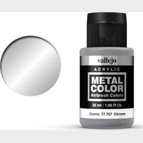 Vallejo - Metal Color Airbrush Maling - Chrome 32 Ml