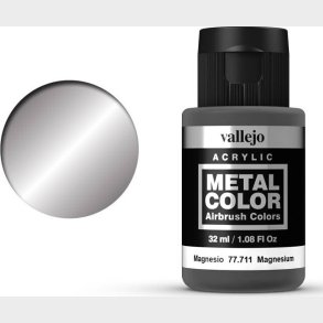 Vallejo - Metal Color Airbrush Maling - Magnesium 32 Ml