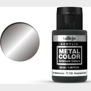 Vallejo - Metal Color Airbrush Maling - Gunmetal Grey 32 Ml